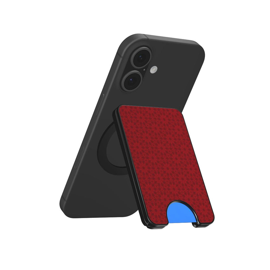Zellige Iconic Deep Red — Magnetic Wallet