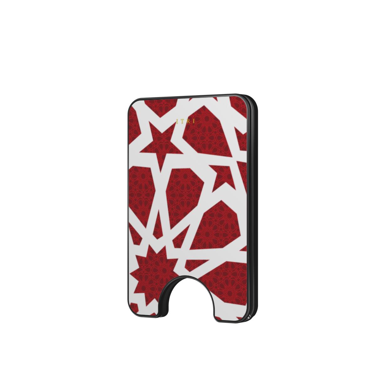Zellige Kora Deep Red — Magnetic Wallet