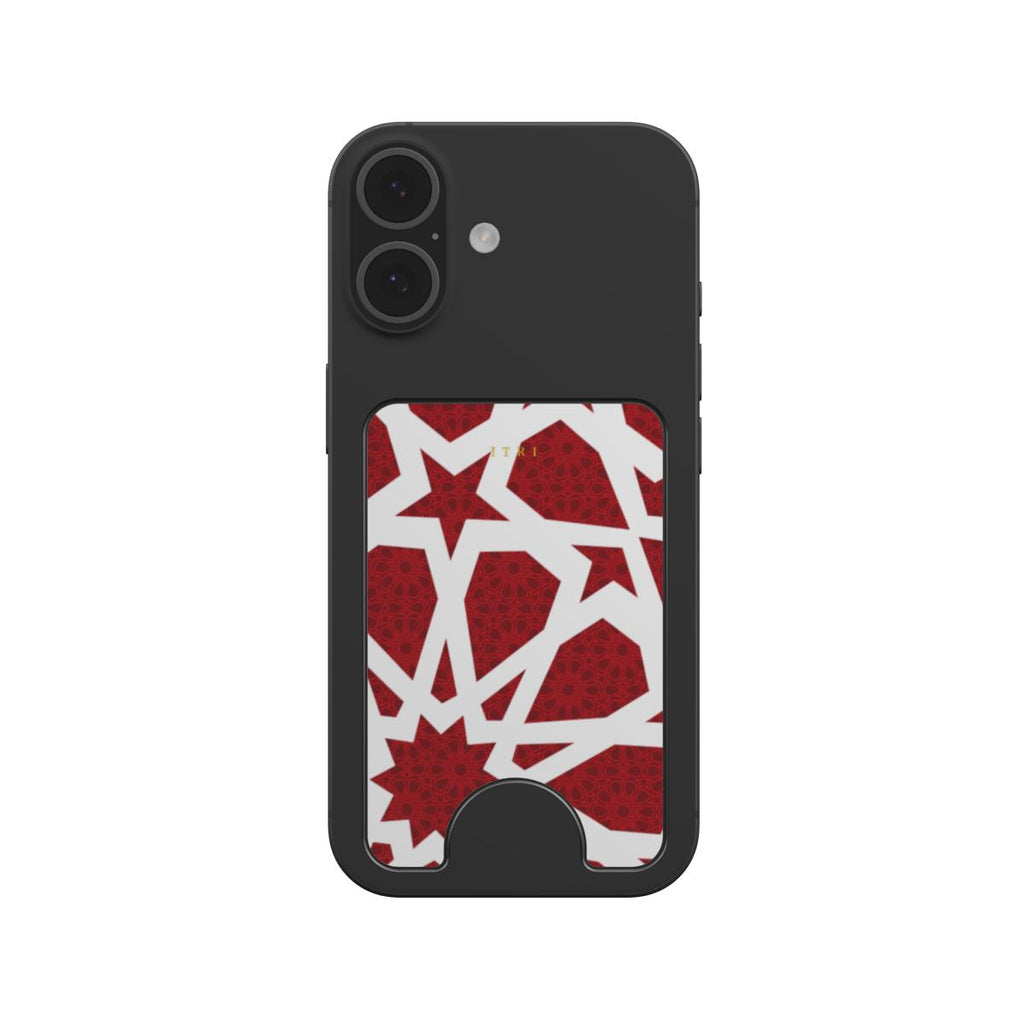 Zellige Kora Deep Red — Magnetic Wallet