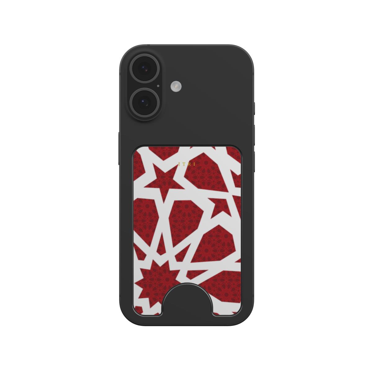 Zellige Kora Deep Red — Magnetic Wallet