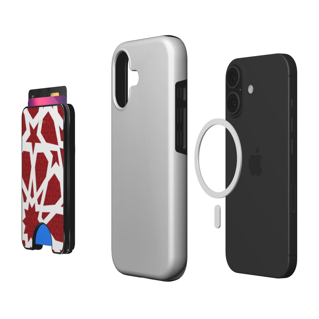 Zellige Kora Deep Red — Magnetic Wallet