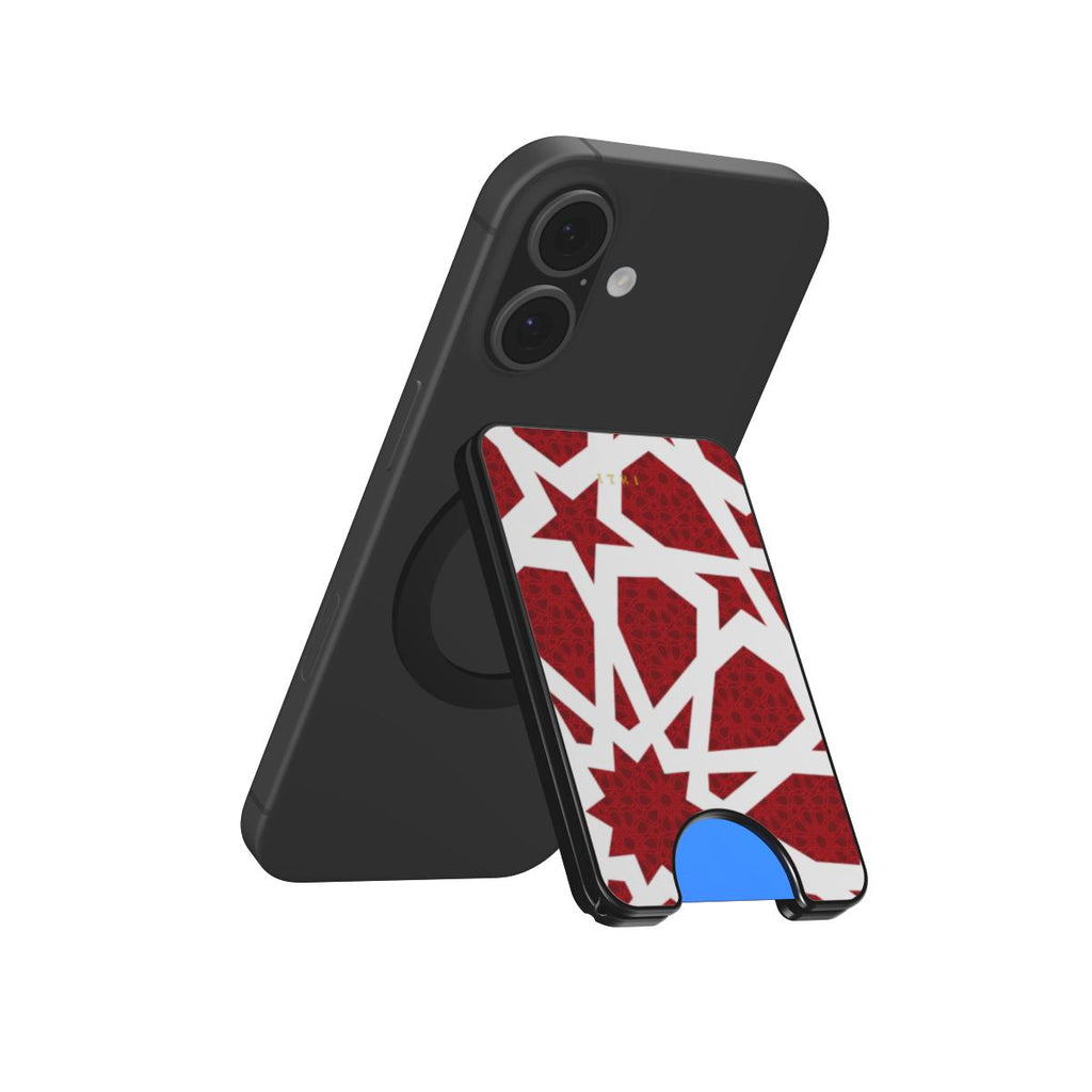 Zellige Kora Deep Red — Magnetic Wallet